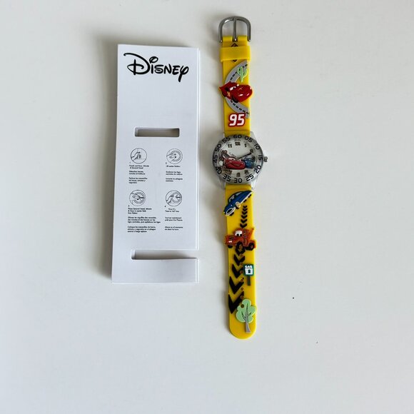 NWT - Disney Cars Kids' Plastic Time Teacher Analog Quartz 3D Strap Watch - Picture 13 of 14